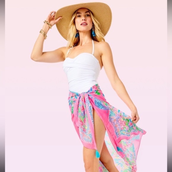 Lilly Pulitzer Pareo Coverup in "Havana Pink Casa Jaguar Engineered" - N… - Picture 2 of 6